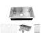 Nantucket Sinks 32 Inch Professional Prep Station Small Radius Undermount Stainless Kitchen Sink with Accessories SR-PS-3220-16 - alternate 4